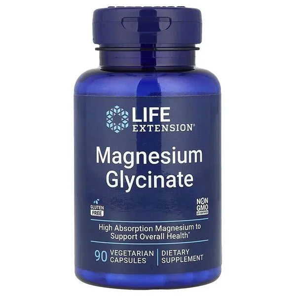 Magnesium Glycinate 105mg - 90 vcaps - Life Extension - Papildai
