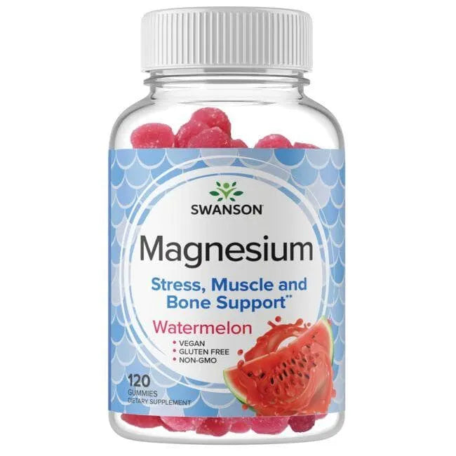 Magnesium Gummies - Magnio guminukai - Arbūzo skonio - N120 - Swanson - Papildai