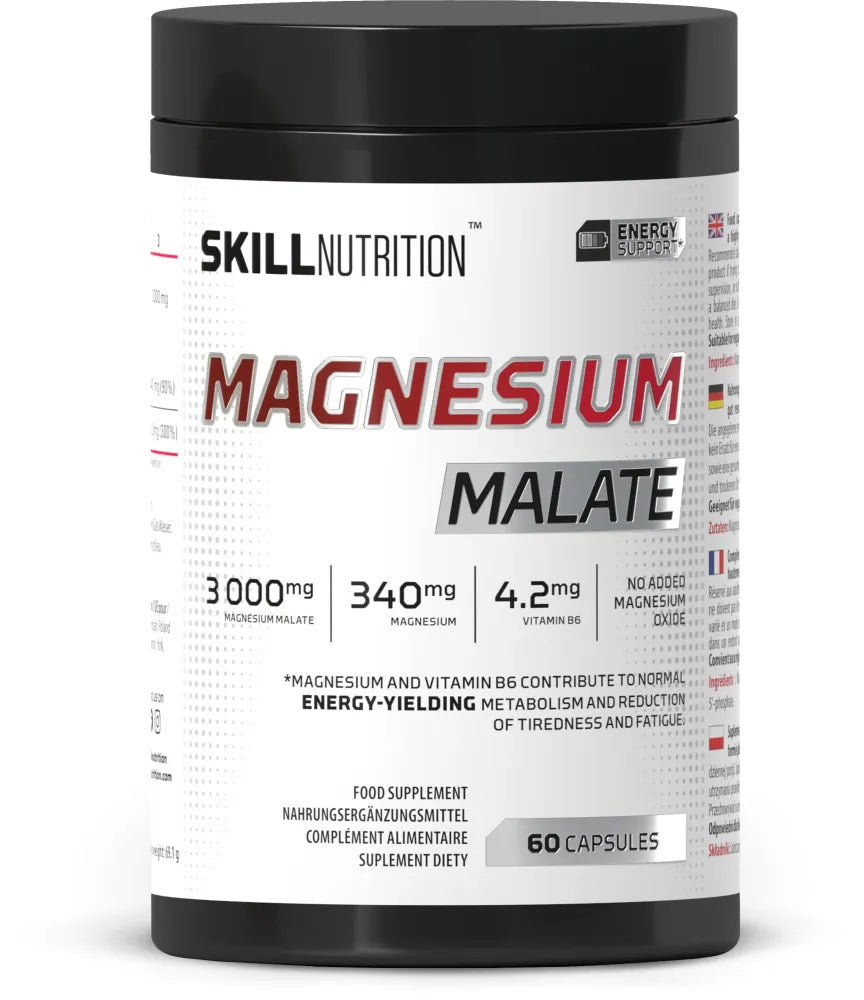 Magnesium Malate - 60 caps - Skill Nutrition - Sporto papildai