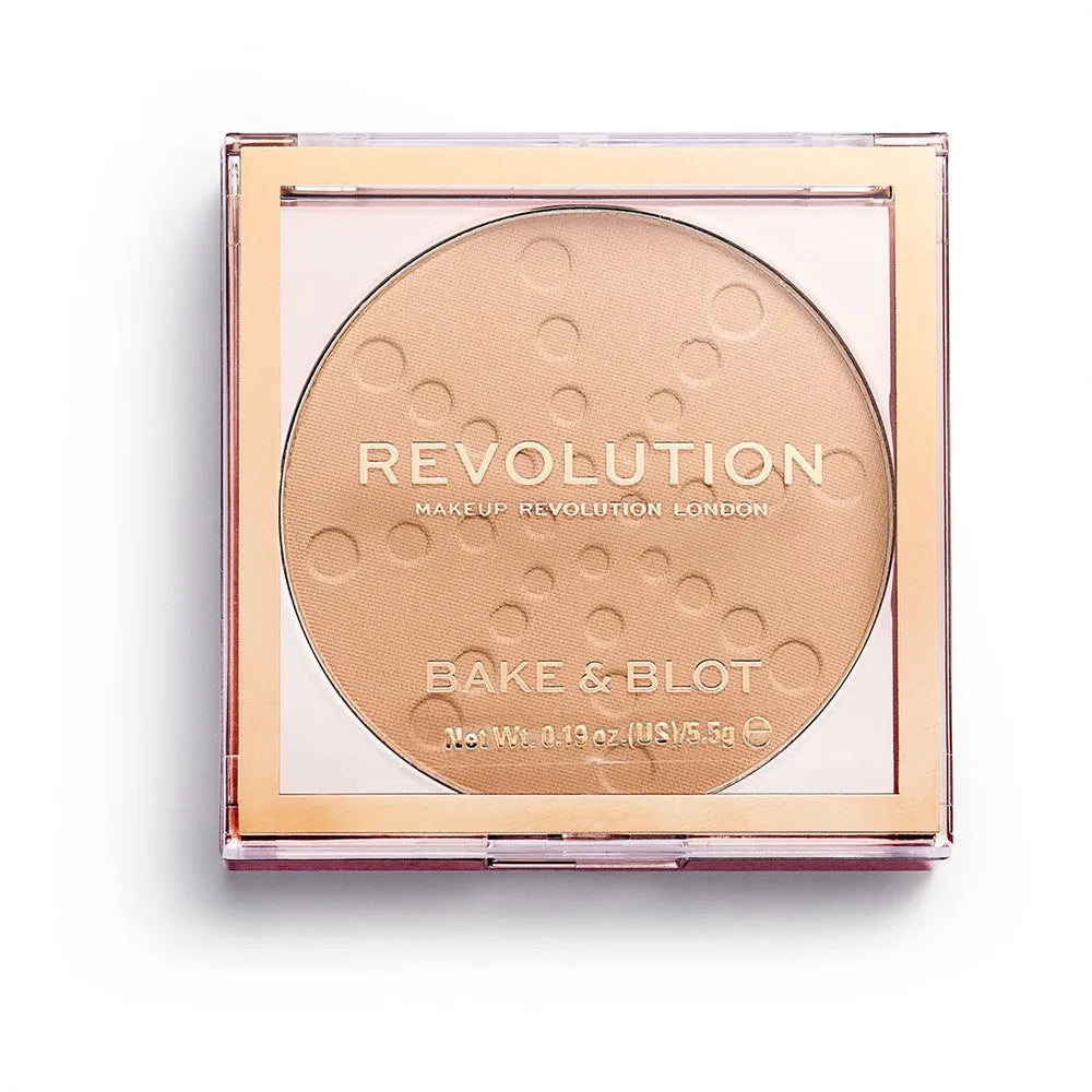 Makeup Revolution Bake & Blot Pressed Powder Bežinis 5.5g - Kosmetika