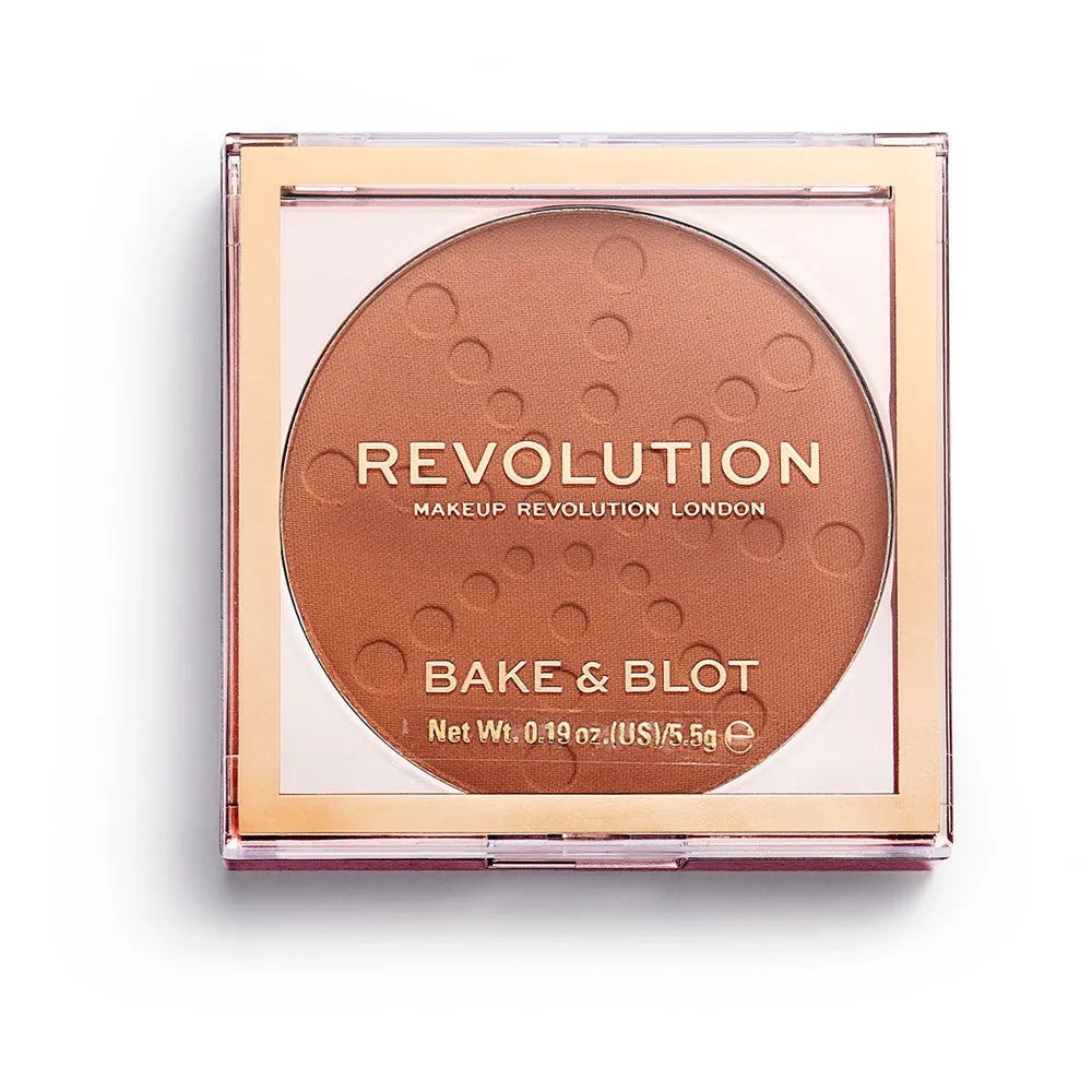 Makeup Revolution Bake & Blot Pressed Powder Oranžinė 5.5g - Kosmetika