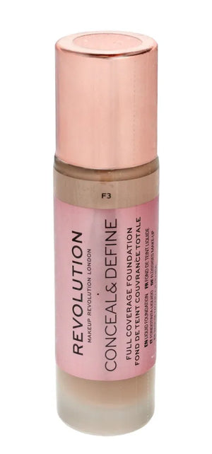 Makeup Revolution Conceal & Define Foundation Concealer F3 23ml - Kosmetika