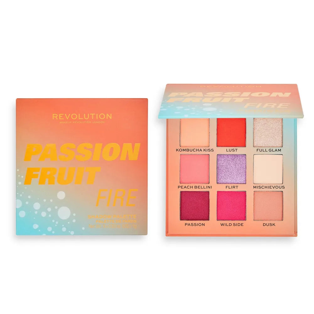 Makeup Revolution Hot Shot Eyeshadow Palette Aistringų Uogų Ugnis (9) 1vnt - Kosmetika