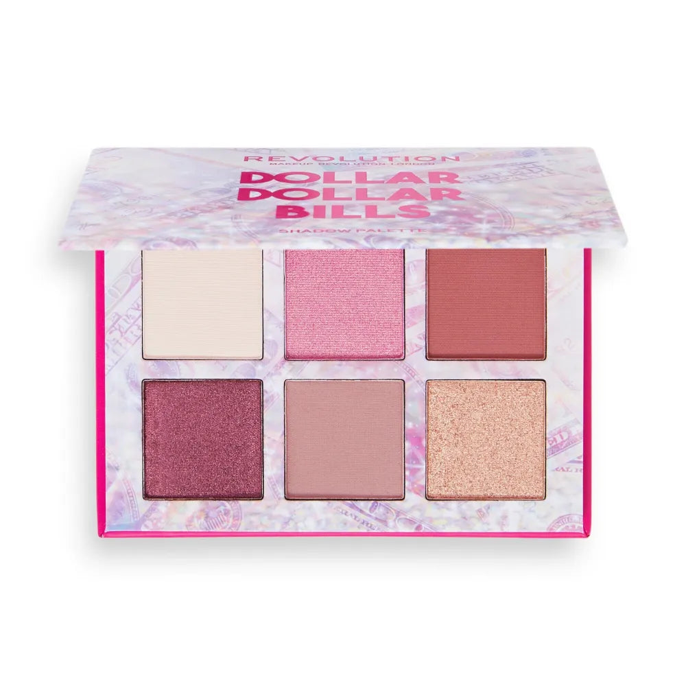 Makeup Revolution Power Shadow Palette Eyeshadow (6) Dollar Bills 1vnt - Kosmetika