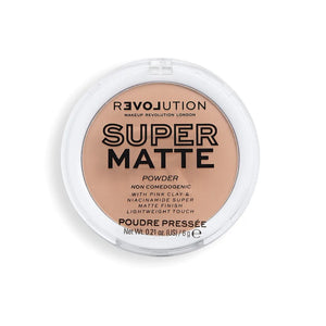 Makeup Revolution Super Matte Pressed Powder Mattifying - Bežinis 6g - Kosmetika