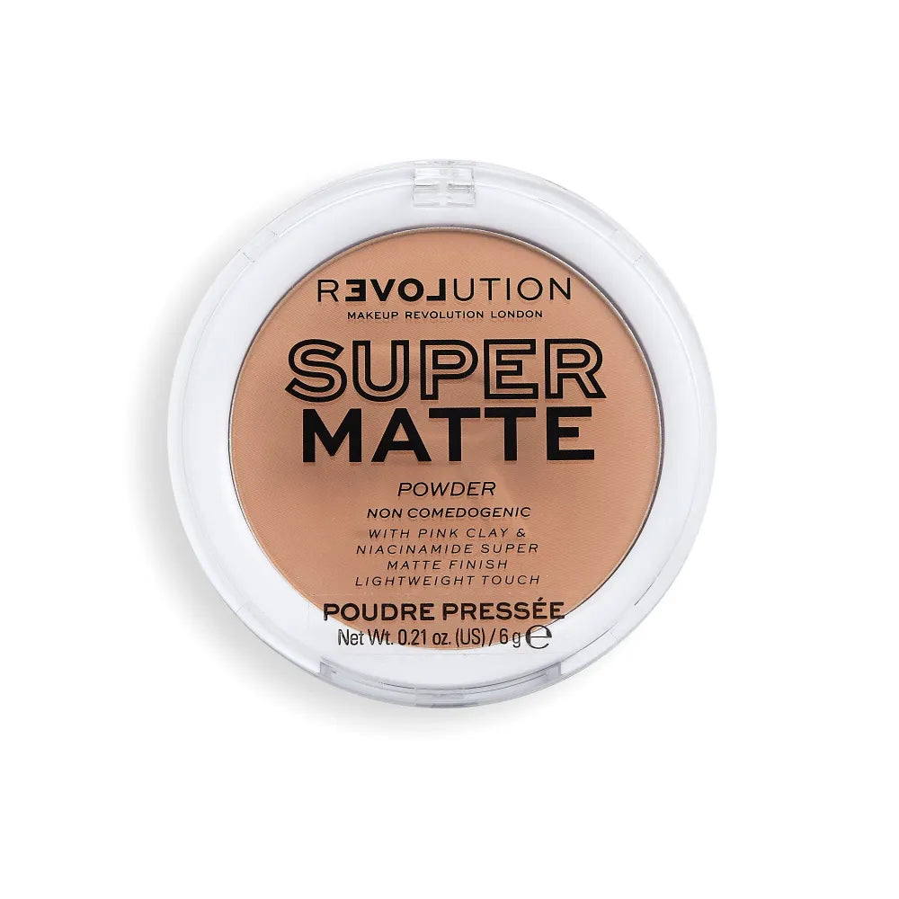 Makeup Revolution Super Matte Pressed Powder Mattifying - Tan 6g - Kosmetika