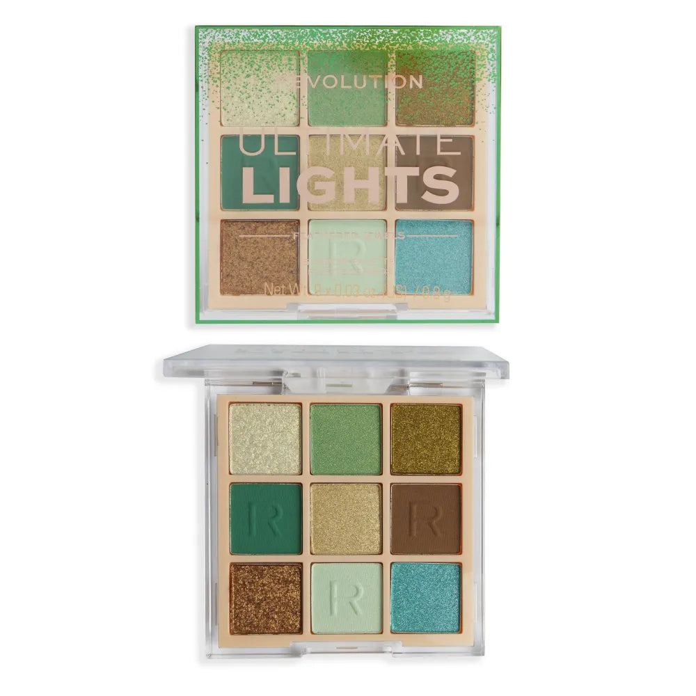 Makeup Revolution Ultimate Lights Eyeshadow Palette (9) - Plunksnų brangakmeniai 1op. - Kosmetika