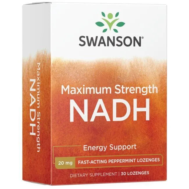 Maksimalus stiprumas NADH - Energijai - Pipirmėtė - 20 mg - N30 - Swanson - Papildai