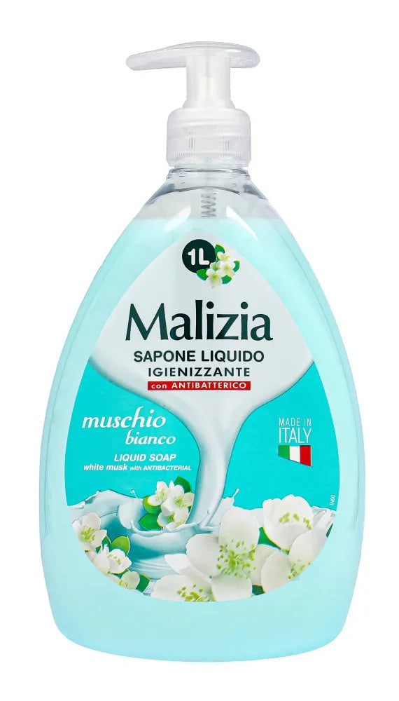 MALIZIA SOAP pompa 1000ml Baltoji muskusas/9/ - Kosmetika
