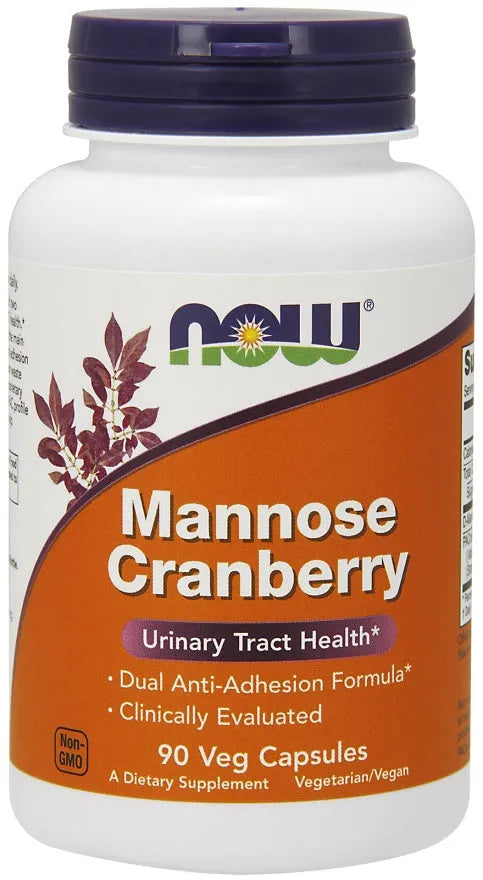 Mannose Cranberry - 90 vcaps - NOW Foods - Papildai