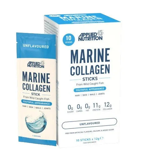Marine Collagen Sticks Unflavoured - 10 x 12g - Applied Nutrition - Sporto papildai