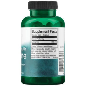 Maximum Strength L-Arginine - Amino rūgštys - 850 mg - N90 - Swanson - Papildai
