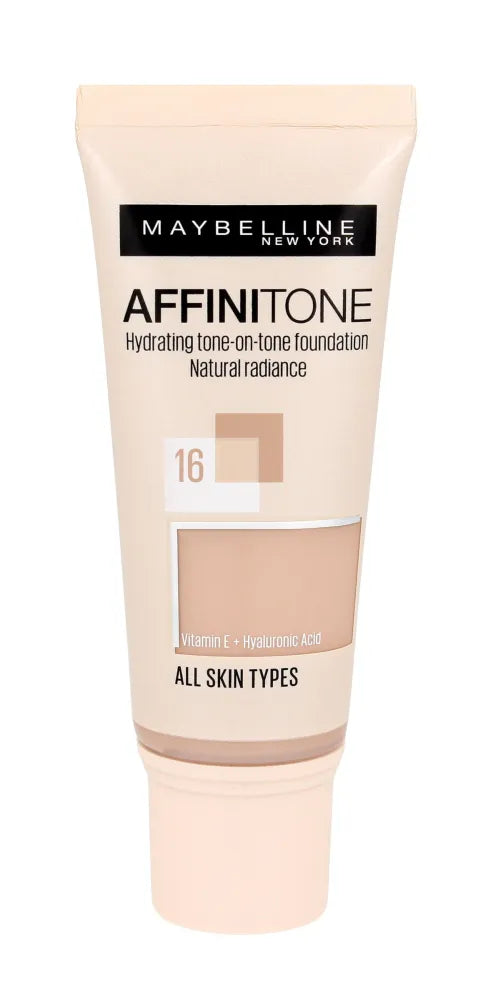 Maybelline Affinitone Foundation Nr. 16 Vanilės Rožė - tūbelė 30ml - Kosmetika