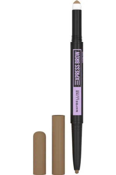 MAYBELLINE Express Brow Satin Duo Double-Sided Antakių pieštukas Nr. 01 Tamsiai Šviesus 1vnt - Kosmetika