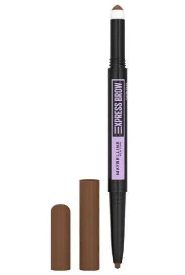 MAYBELLINE Express Brow Satin Duo Dvigubas antgalis antakių pieštukas Nr. 02 Vidutinė ruda 1 vnt - Kosmetika