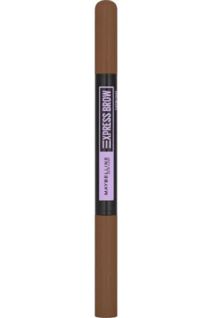 MAYBELLINE Express Brow Satin Duo Dvigubas antgalis antakių pieštukas Nr. 02 Vidutinė ruda 1 vnt - Kosmetika