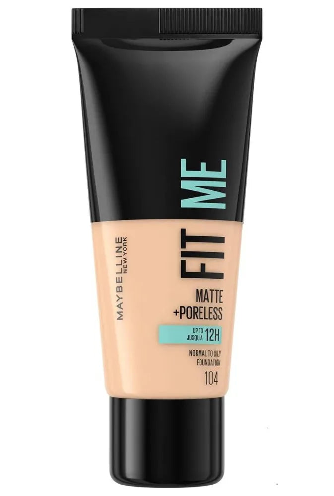 Maybelline Fit Me! Matte Foundation Nr. 104 Švelni dramblio kaulo spalva 30ml - Kosmetika