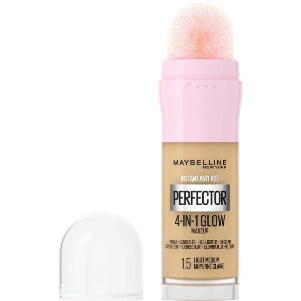 MAYBELLINE Perfector 4-in-1 Glow Veido Korrektorius Nr. 1.5 Šviesiai Vidutinis 20ml - Kosmetika