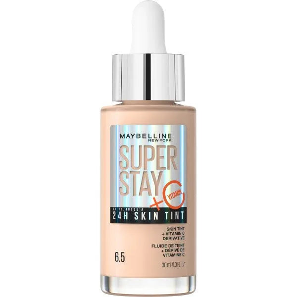 MAYBELLINE Super Stay 24H Skin Tint Illuminating Face Foundation with Vitamin C nr. 6.5 - 30ml - Kosmetika