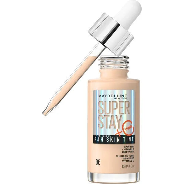 MAYBELLINE Super Stay 24H Skin Tint Illuminating Foundation su Vitaminu C Nr. 06 - 30ml - Kosmetika
