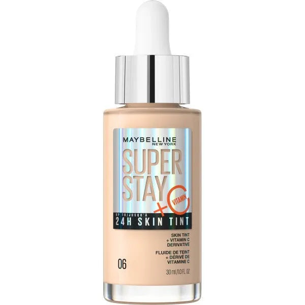 MAYBELLINE Super Stay 24H Skin Tint Illuminating Foundation su Vitaminu C Nr. 06 - 30ml - Kosmetika