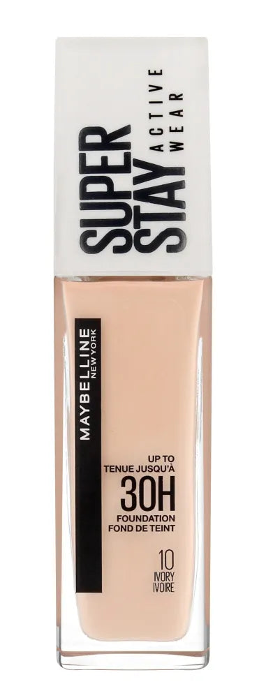 Maybelline Super Stay Active Wear 30H Ilgalaikė Fondas Nr. 10 Ivory 30ml - Kosmetika