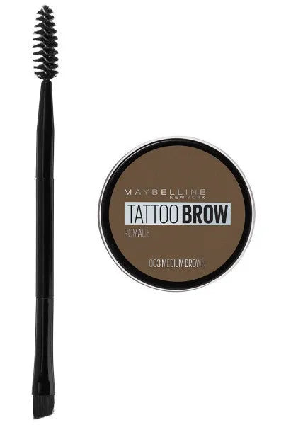 MAYBELLINE Tattoo Brow Vandeniui atsparūs antakių dažai - 03 Vidutinė ruda 3.5ml - Kosmetika