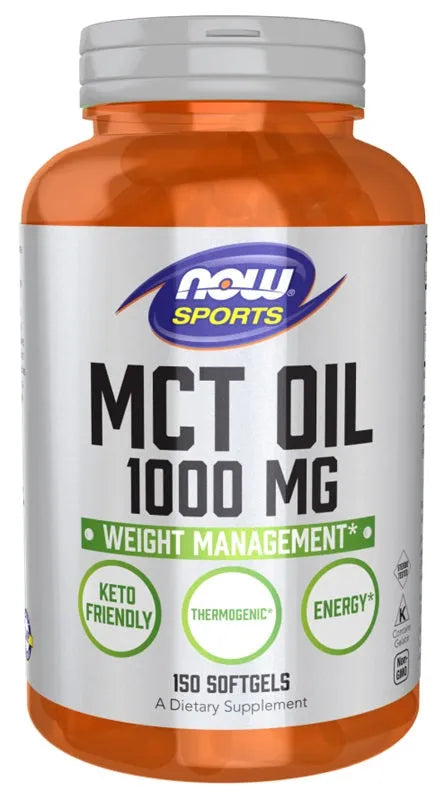 MCT Oil 1000mg - 150 softgels - NOW Foods - Papildai