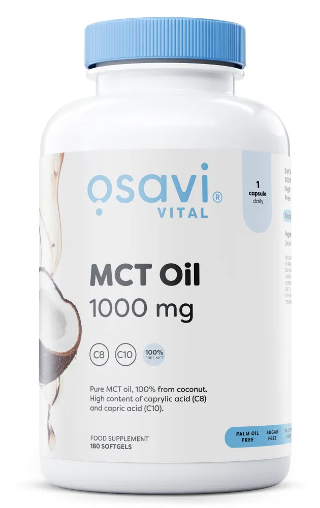 MCT Oil 1000mg - 180 softgels - Osavi - Papildai