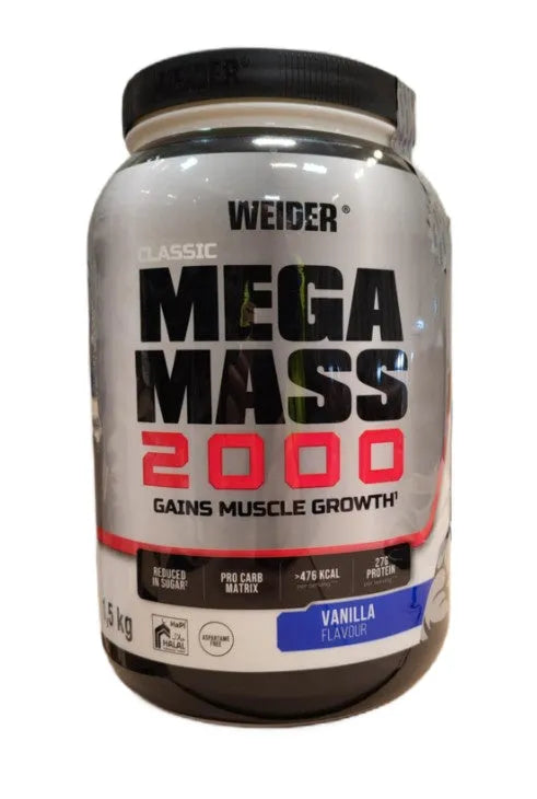 Mega Mass 2000 Vanilla - 1500g - Weider - Sporto papildai