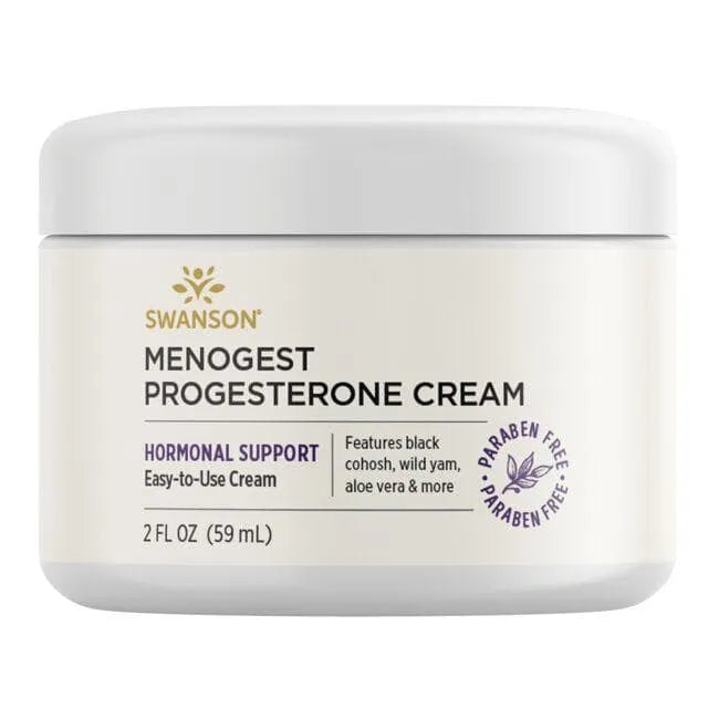 Menogest Progesterone Cream - Hormonų balansui - 59 ml - Progesterono kremas - Swanson - Kosmetika
