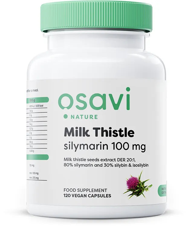 Milk Thistle Silymarin 100mg - 120 vegan caps - Osavi - Papildai