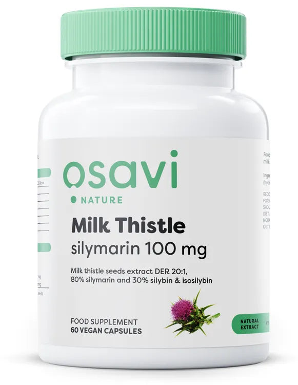 Milk Thistle Silymarin 100mg - 60 vegan caps - Osavi - Papildai