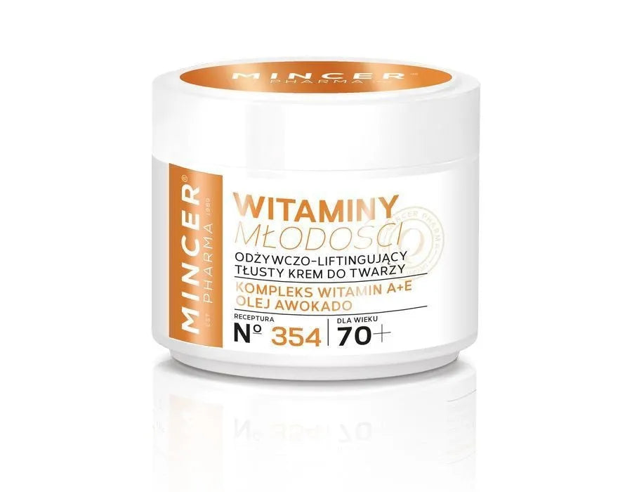 MINCER Youth Vitamins Maistingas-Keliamasis Riebalų Kremas 354 70+ 50 ml - Kosmetika