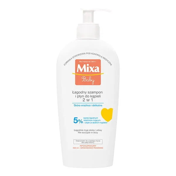 MIXA Baby Lipid Gel kūno ir plaukų prausimui 250ml - Kosmetika