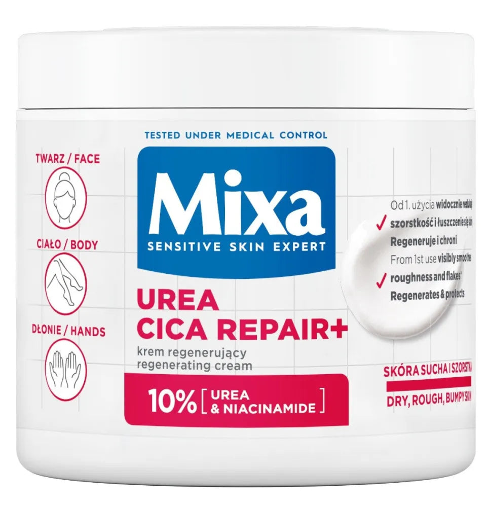 MIXA CREAM Cica Urea lygina veidą ir kūną - Kosmetika