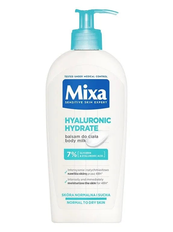 Mixa Hyalurogel Intensyviai drėkinantis kūno pienelis 400ml - Kosmetika