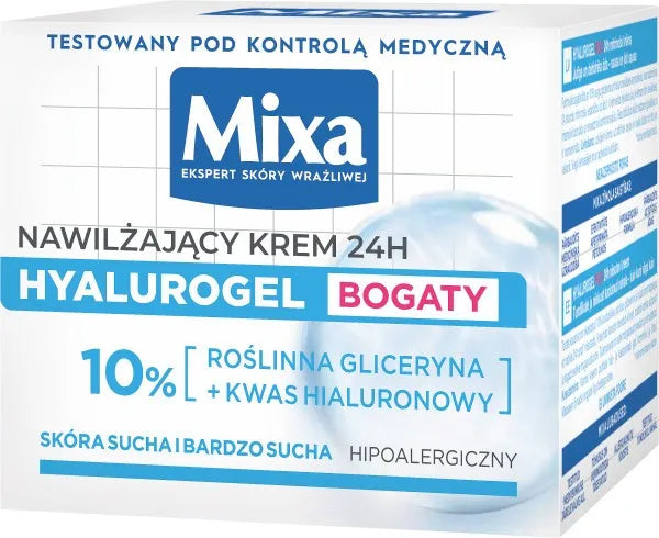 MIXA Hyalurogel Rich Cream intensyviai drėkinantis 50 ml - Kosmetika