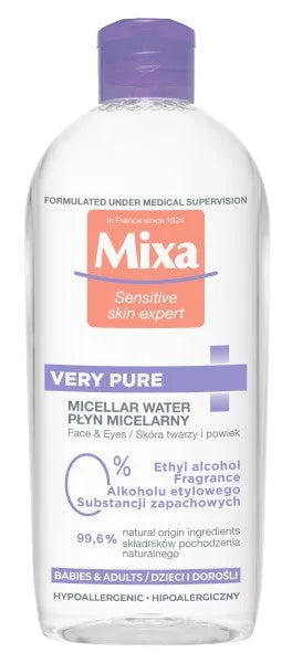 MIXA micelinis vanduo veidui ir akims suaugusiems vaikams 400 ml - Kosmetika