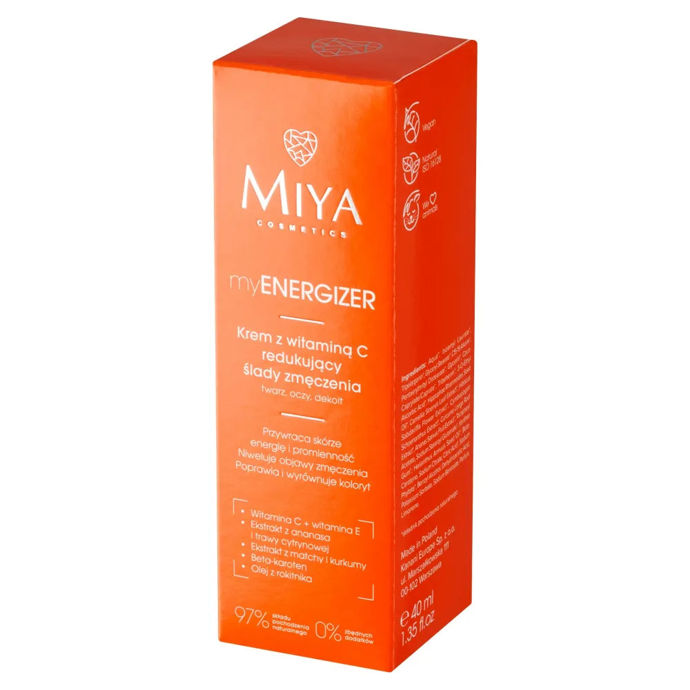 MIYA myENERGIZER Kremas su vitaminu C mažina nuovargį 40ml - Kosmetika