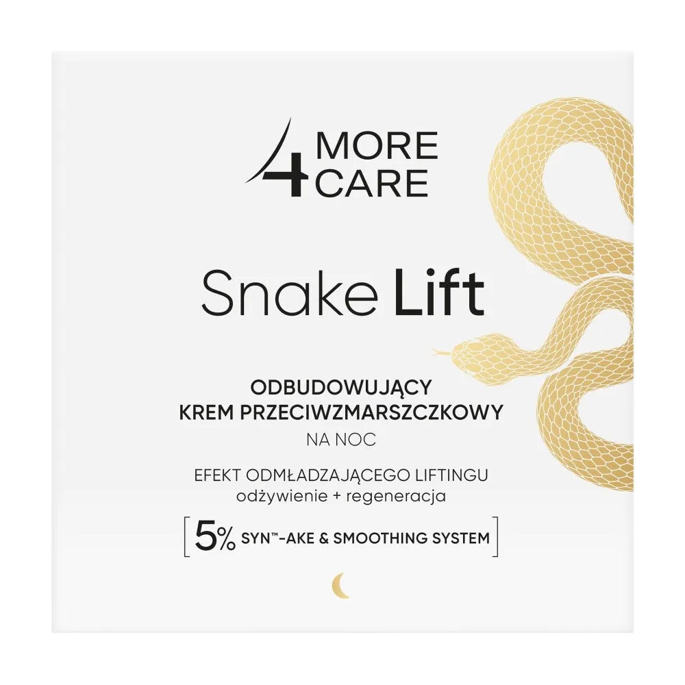 More4Care Snake Lift Rebuilding Anti-Wrinkle Night Cream 50ml - Kosmetika