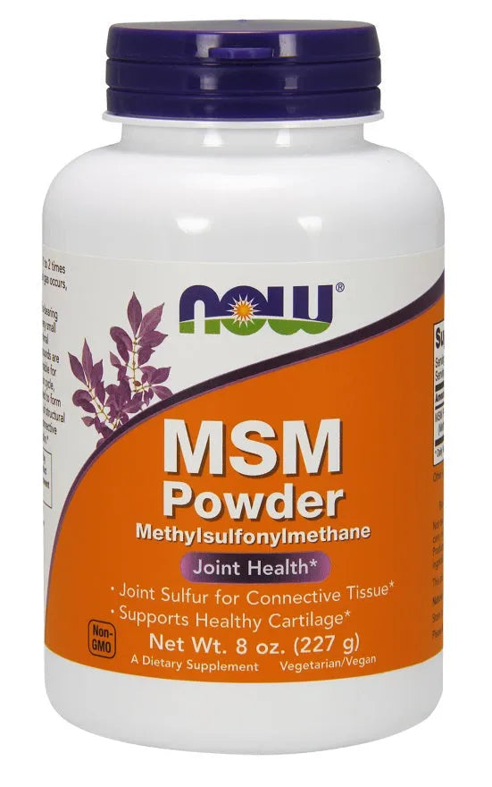 MSM Methylsulphonylmethane Powder - 227g - NOW Foods - Papildai