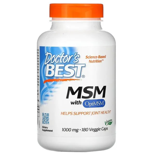 MSM with OptiMSM Vegan 1000mg - 180 vcaps - Doctor’s Best - Papildai