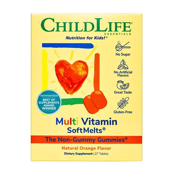 Multi Vitamin Softmelts Gummies Natural Orange - 27 tabs - Child Life - Papildai