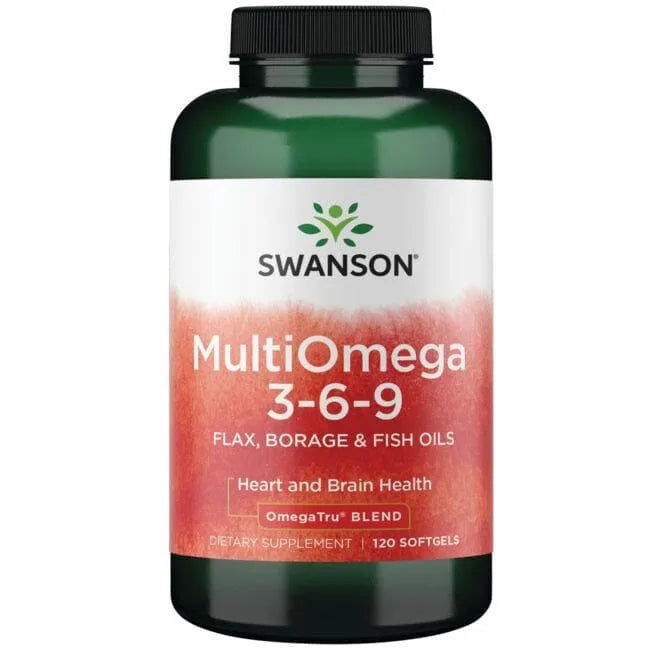 MultiOmega 3-6-9 Flax Borage & Fish Oils - N120 - Swanson - Papildai