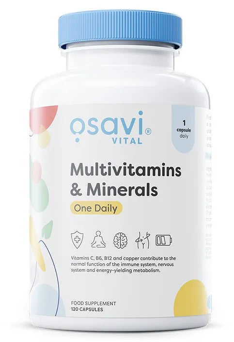 Multivitamins & Minerals One Daily - 120 caps - Osavi - Papildai