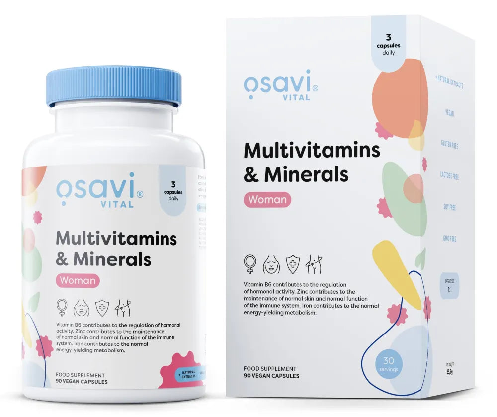 Multivitamins & Minerals Woman - 90 vegan caps - Osavi - Papildai
