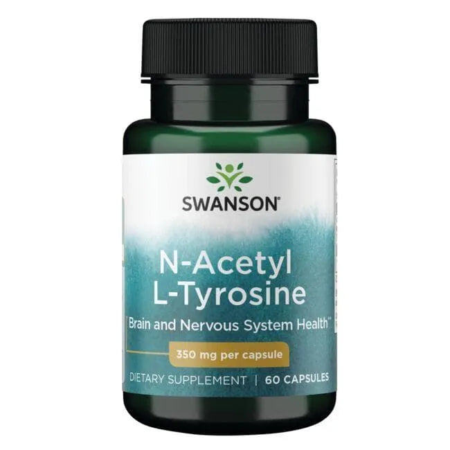 N-Acetyl L-Tyrosine - Nervų sistemai - 350 mg - N60 - L-tirozinas - Swanson - Papildai