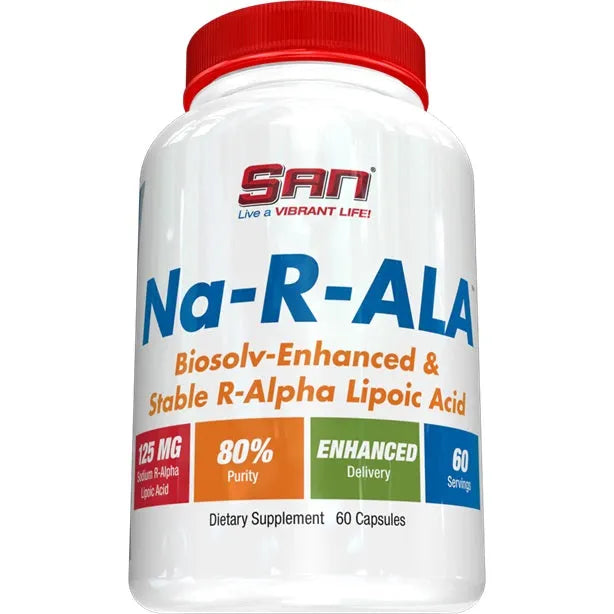 NA-R-ALA 125mg - 60 caps - SAN - Sporto papildai