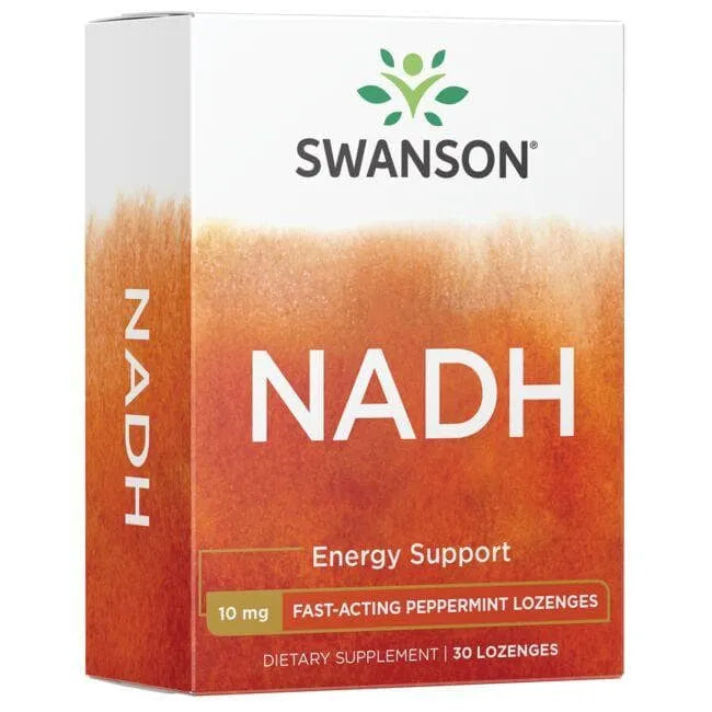 NADH – greitai veikiančios pipirmėčių pastilės - 10 mg - N30 - Swanson - Papildai